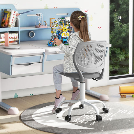 BABY JOY Height-Adjustable Ergonomic Kids Desk Chair, Kids Mesh Computer Chair