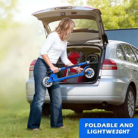 Folding Kick Scooter for Kids, 2 Flash Wheels Deluxe Aluminum