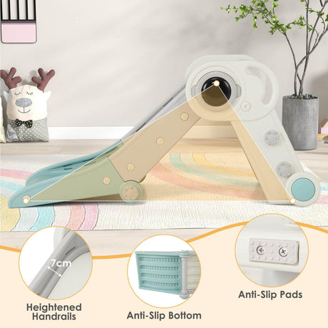 Kids Slide, Indoor Kids Folding Freestanding Slides w/Climber