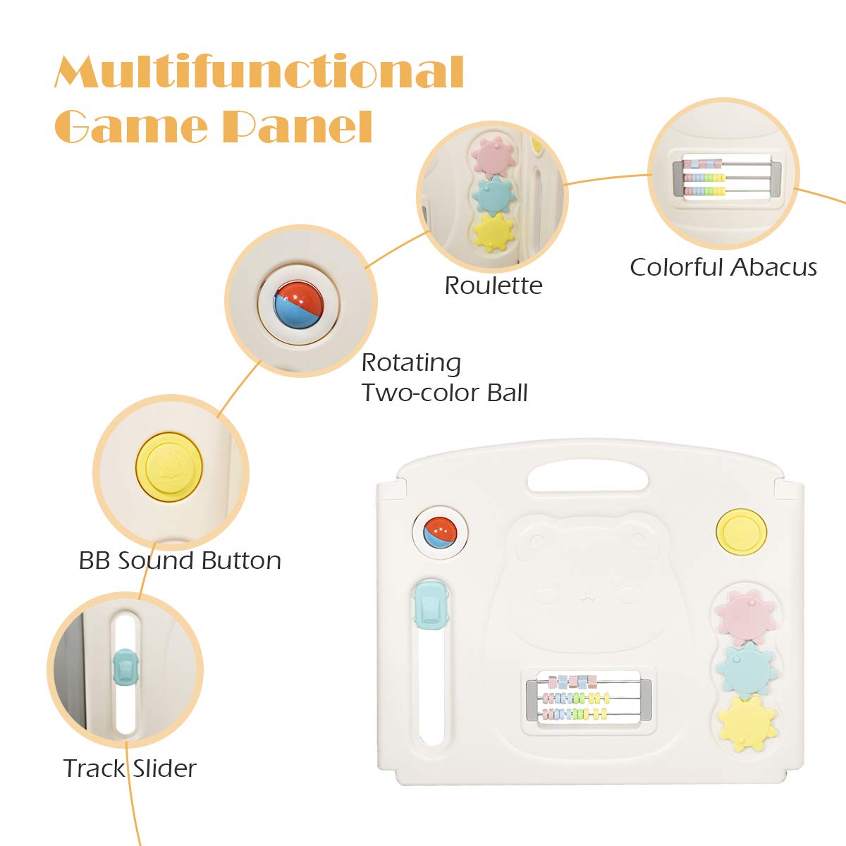 BABY JOY Foldable Baby Playpen 16 Panels, Kids Safety Yard Activity Center