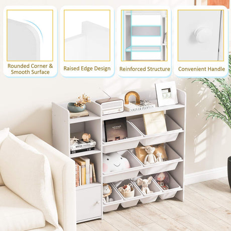 HONEY JOY Kids Bookshelf, Toy Storage Organiser