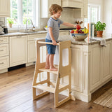 BABY JOY 3-in-1 Foldable Kitchen Standing Tower for Toddlers