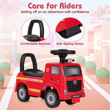 HONEY JOY Mercedes-Benz Licensed Kids' Ride On Truck, Push Fire Engine