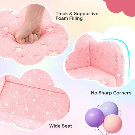 Glow in The Dark Toddler Chair with Blanket