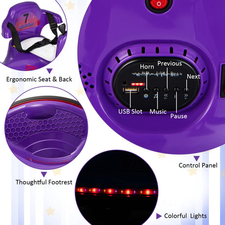 HONEY JOY Kids Ride On Bumper Car, 6V Battery Powered Electric Car