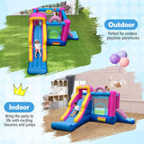 Inflatable Bounce House with Long Slides and Jumping Area