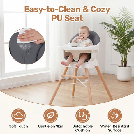 BABY JOY Convertible High Chair for Babies & Toddlers