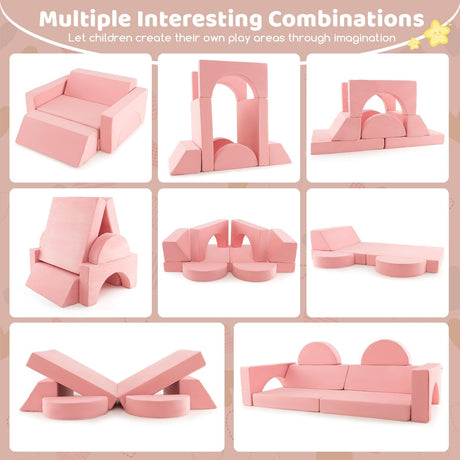 HONEY JOY 8 PCS Kids Play Sofa