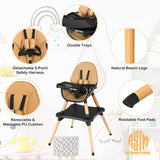 BABY JOY 5 in 1 High Chair, Convertible High Chairs for Babies and Toddlers/Booster Seat/Table and Chair Set