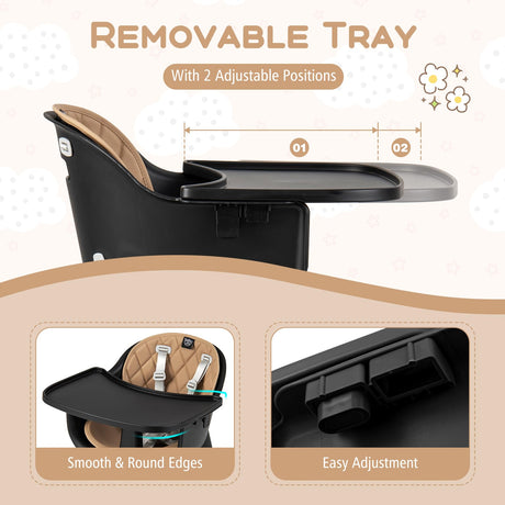 BABY JOY 5 in 1 Convertible Baby High Chair