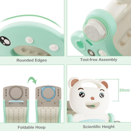 HONEY JOY 4-in-1 Kids Slide Rocking Toy