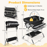 BABY JOY Baby Changing Table, Portable Nursery Organizer for Newborns