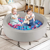 BABY JOY Round Foam Ball Pits, Ball Pits for Toddlers 105cm x 24cm w/Sponge Filling