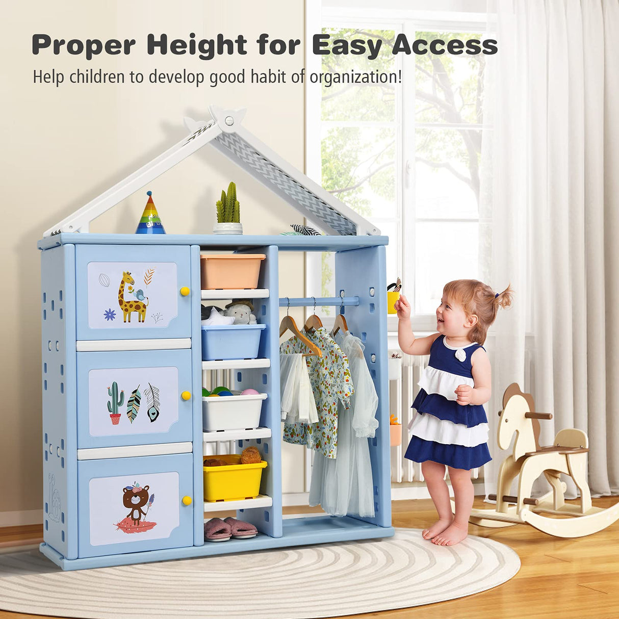 BABY JOY Kids Dress up Storage Closet