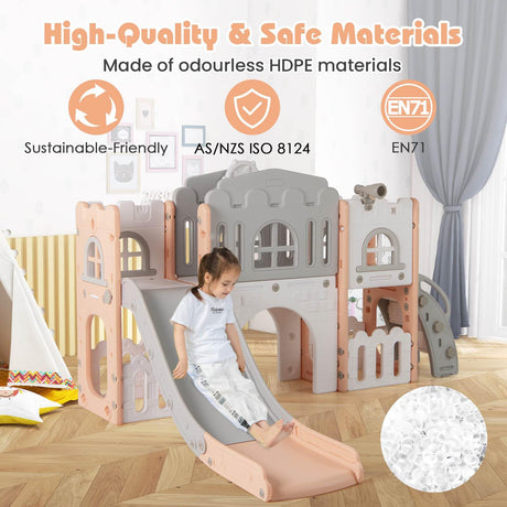 HONEY JOY All in 1 L-Shaped Slide for Toddlers Age 1-3