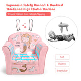 HONEY JOY Kids Sofa, Children Armrest Chair with Cute Pattern, Toddler Furniture (Mermaid)