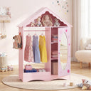 HONEY JOY Kids Clothing Rack with Mirror, Children Dress Up Center