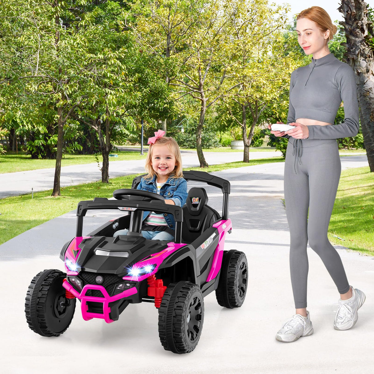 12V Kids Ride On Car, Electric UTV Truck with Remote Control