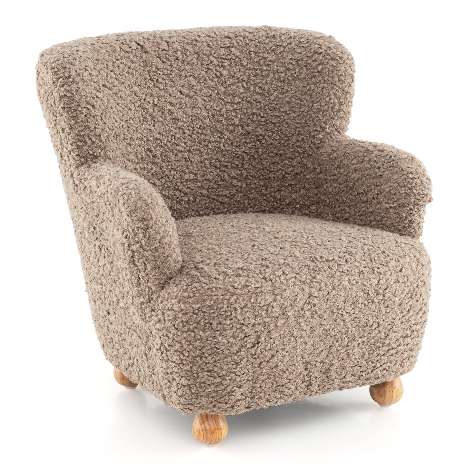 Kids Sofa, Comfy Toddler Armchair with Solid Rubber Wood Legs for Boys & Girls Aged 3+
