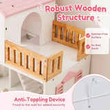 HONEY JOY 3-Story Wooden Dollhouse Playset for Kids