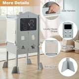 BABY JOY Foldable Toddler Tower with 3 Using Modes Step Stool Standing Kitchen Tower