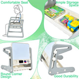 BABY JOY Kids Table & Chair, 2 in 1 Toddler Art Easel