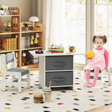 HONEY JOY Kids Table and Chair Set, Toddler Wooden Activity Table