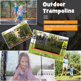 HONEY JOY 14 x 8FT Outdoor Kids Trampoline, ASTM Certified Rectangular Trampoline with Enclosure Net