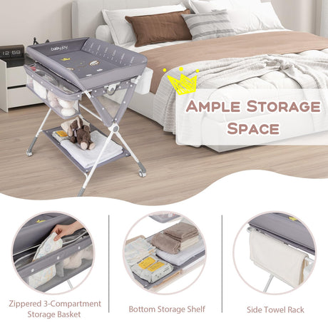 BABY JOY Foldable Baby Changing Table