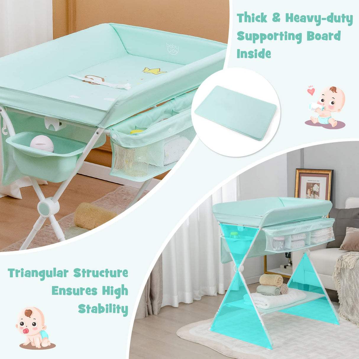 BABY JOY Foldable Baby Changing Table