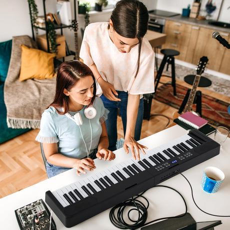 61-Key Foldable Piano Keyboard, Full-size Electronic Keyboard w/MIDI & Split Function
