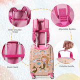 BABY JOY 2 Pieces Kids Luggage Set, Children Hard Shell Travelling Case