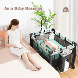 BABY JOY 3-in-1 Portable Baby Bassinets, Folding Travel Cot for Infant Toddler