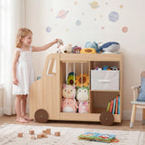 HONEY JOY Toy Storage Organizer with Stuffed Animal Storage