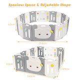 BABY JOY Foldable Baby Playpen 16 Panels, Kids Safety Yard Activity Center