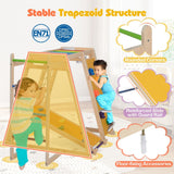 6-in-1 Jungle Gym with Slide and Rock Climbing for 3-14 Years Olds