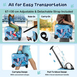 BABY JOY 2 PCS Kid Luggage Set, 18" Suitcase & 12" Backpack Set