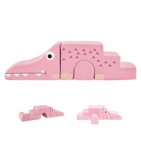 Kids Climbing Foam Blocks Playset with Removable Velvet Covers