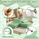 Kids Climbing Foam Blocks Playset with Removable Velvet Covers