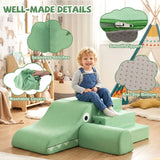 Kids Climbing Foam Blocks Playset with Removable Velvet Covers