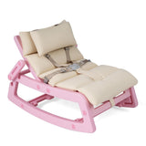 Kids Rocking Chair with Adjustable Backrest & Washable Cushion for 6+ Months