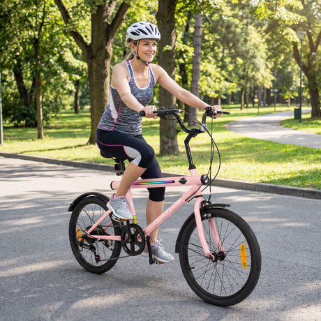 Lighted Cycling Bike with Adjustable Handlebar and Seat