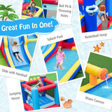 Inflatable Water Slide with Jumping House for Kids Aged 3+