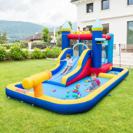 Inflatable Water Slide with Jumping House for Kids Aged 3+