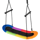 Outdoor Platform Tree Swing with Soft Handles and Adjustable Height