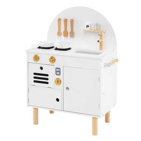 Wooden Kitchen Playset, Chef Pretend Play Set for Children 3+ Years Old