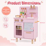 Toddler Kitchen Playset w/ Stoves, Faucet, Sink, Pretend Play Food, Cookware Accessories