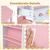 Princess Girls Makeup Table with Mirror and Chair