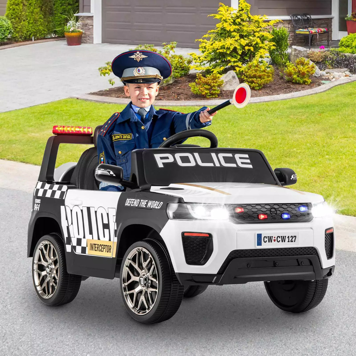 Children's battery powered police car shop