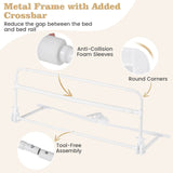 Toddler Foldable Bed Rail, Grey - BABY JOY